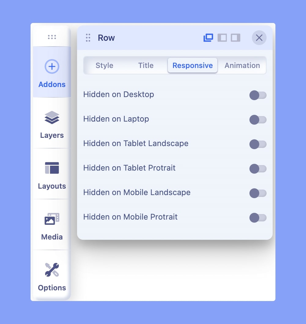 Row Responsives